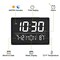Digital Alarm Clock with Snooze, Small Clock/Table Clock, 6.3" LED Digital Calendar, 12/24H, Adjustable Brightness/Volume, Desk Clock for Bedroom, Living Room, Office - Black